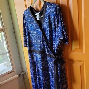 Catherines Black and Blue Asymmetrical Dress